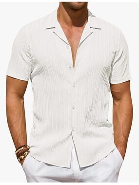 Demeanor button down casual shirt new with tags beach thin shirt short sleeve